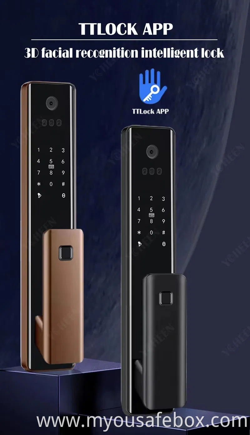 Lock Manufacturer WiFi Digital Card Security Safe Electronic Fingerprint Remote Control Smart Door Lock with Camera and Audio